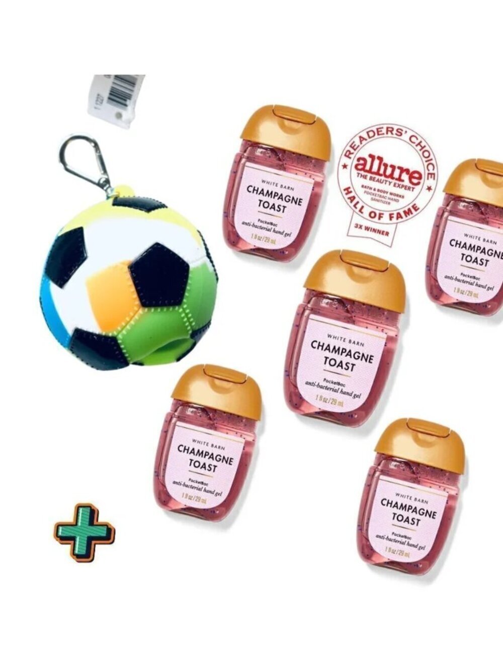 NEW Bath & Body Works Champagne Toast PocketBac Set + Soccer Ball Holder ⚽